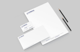 Cadence Aerospace branding stationery design by advertising agency in Philadelphia