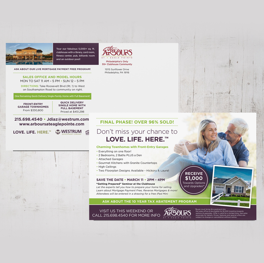 Direct Mail | The Arbours at Eagle Pointe | Connors Advertising & Design